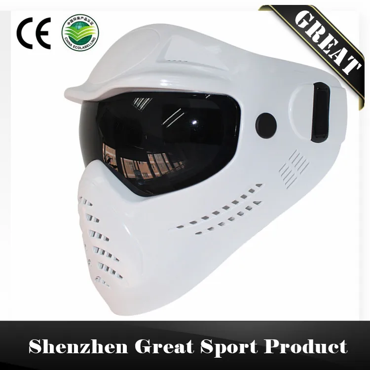 

GREAT Camo Tactical Protective Full Face Anti Fog Paintball Mask with Colorful Single Lens for CS Game