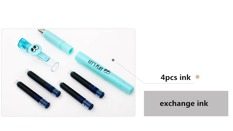 AIHAO Новое поступление 0,5 мм точка 3 набор красочная пластиковая ручка чернила с перьевой ручкой сменная ручка школьная и офисная поставка