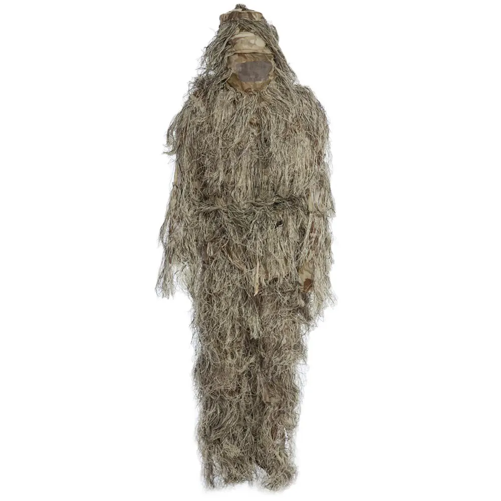 3 Colors Hunting Ghillie Suit Set Camouflage Jungle Woodland Birdwatching Poncho Breathable Hunting Clothes For Outdoor Training 3 Colors Hunting Ghillie Suit Set Camouflage Jungle Woodland Birdwatching Poncho Breathable Hunting Clothes For Outdoor Training