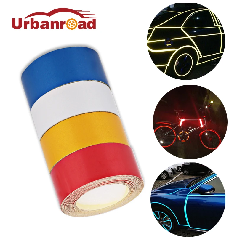 

5m*2cm Red Car Reflective Tape Stickers Film Truck Motorcycle Reflective Tape Adhesive Safety Warning Tape Sticker Styling Auto