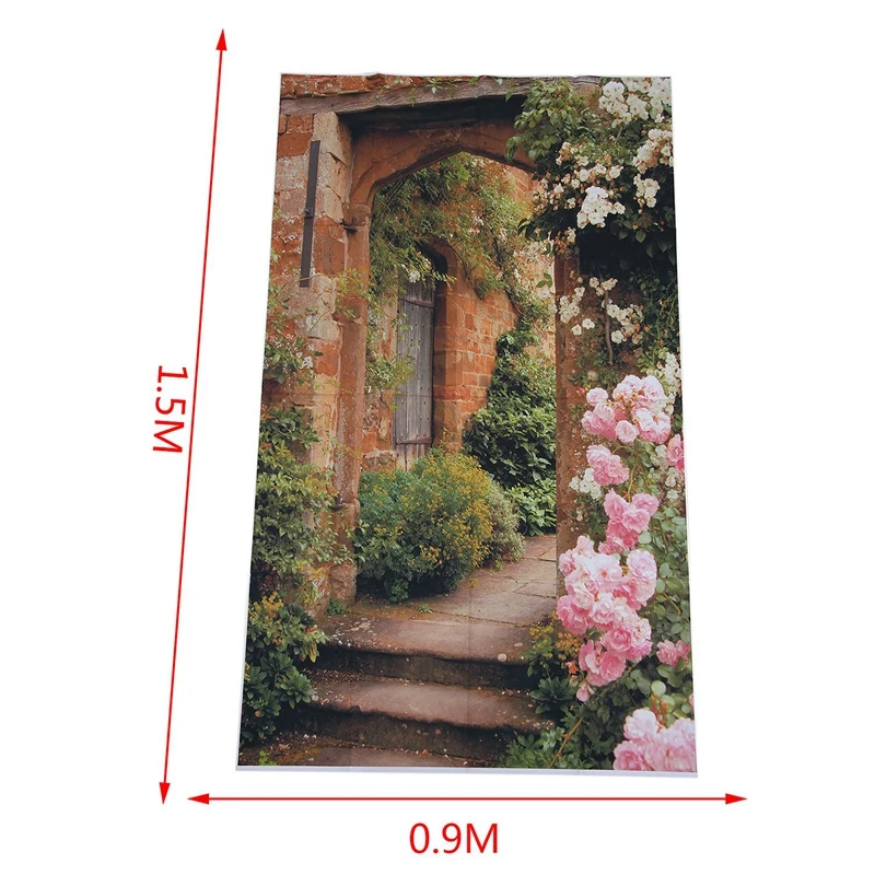 3x5ft фото фон виниловый складной фон розовая роза кирпичная Арка дверной фон для фотографа фон для свадьбы P