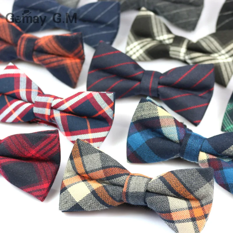 Buy Formal Commercial Cotton Bowtie for Men Male Plaid