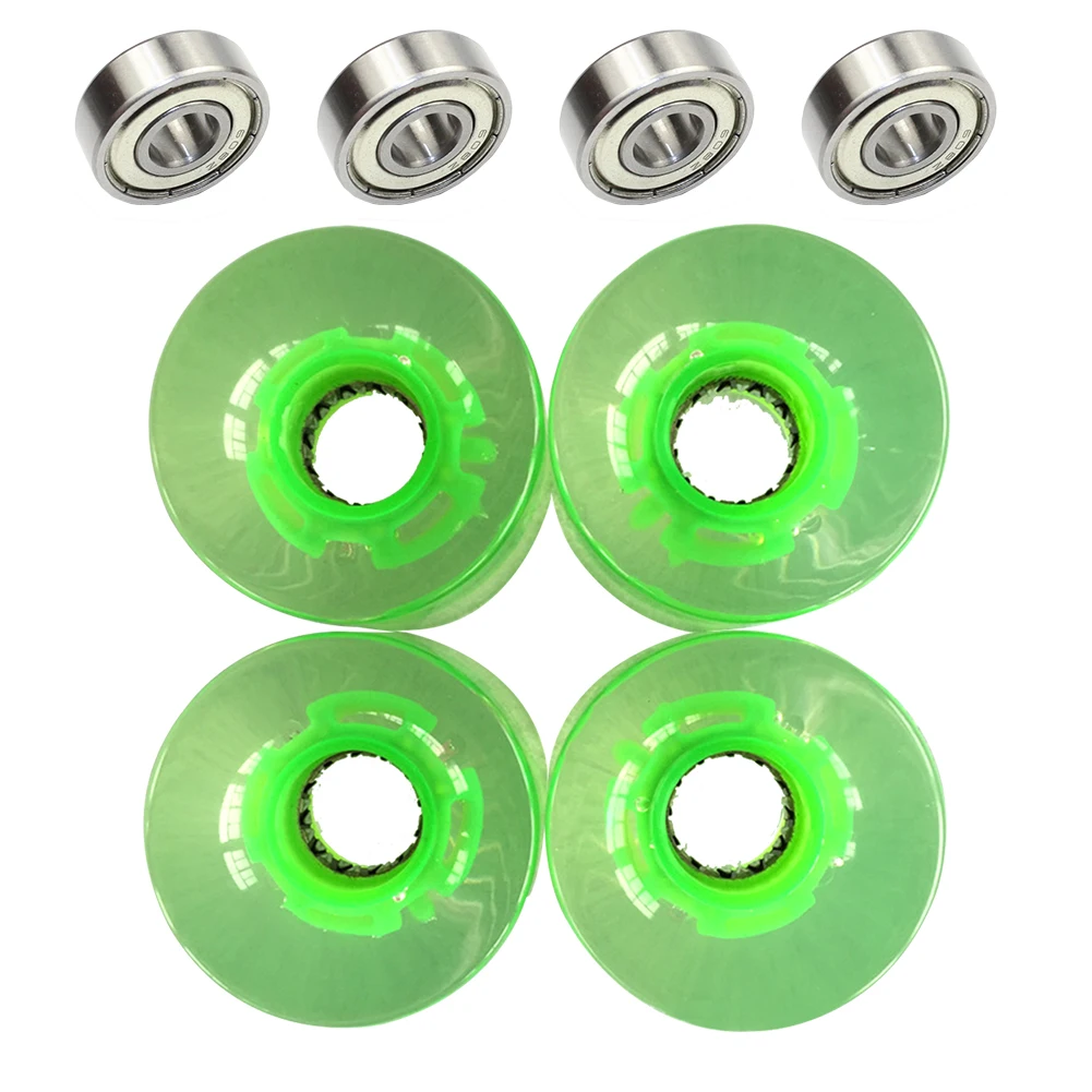 

4PCS/Set Roller Flashing Wear Resistant Transparent PU Gift With Bearing Durable Cruiser Wheels Mini Fish Board LED Skateboard