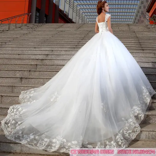 Cii Spring Korean Trailing Bridal Diamond Lace Wedding Dress Cii Spring Korean Trailing Bridal Diamond Lace Wedding Dress Princess Bra Strapless Gown
