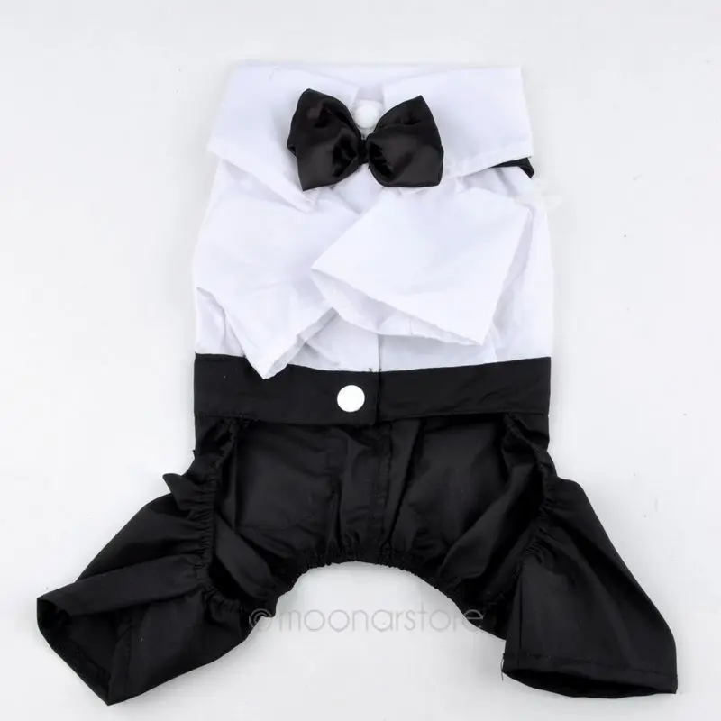 

Pet Dog Clothes Handsome Cool Suit & Bow Tie Jumpsuit Costume Shirts Clothing for Dogs Pet Products
