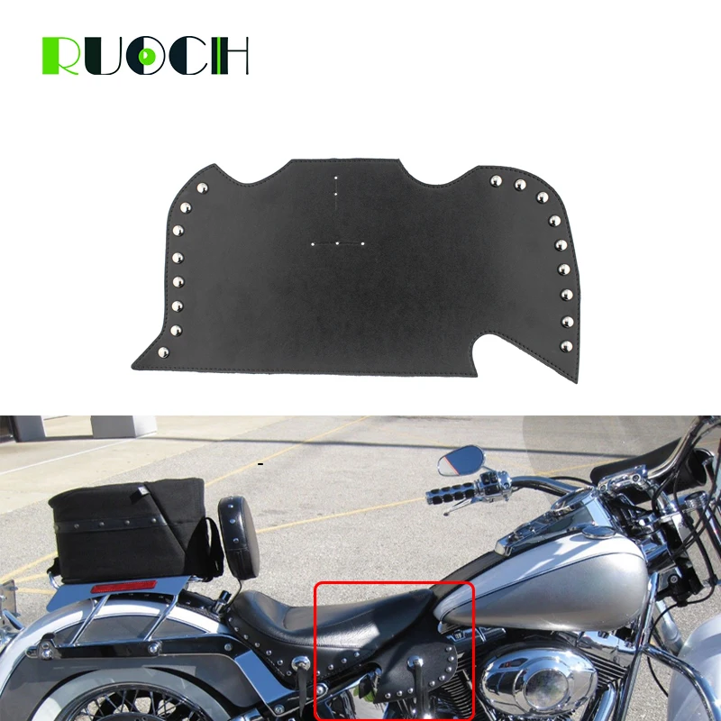 

Motorcycle Thigh Saddle Shield Heat Deflectors Sportster Plain Leather Saddle Shield for Harley Touring Softail Dyna For Suzuki