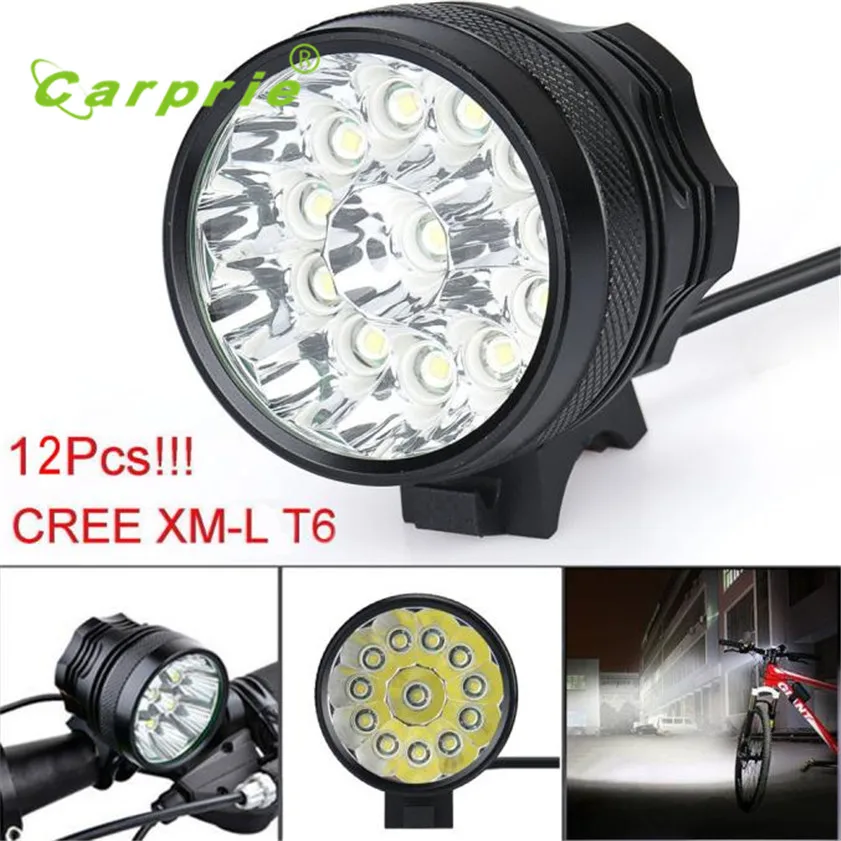 Супер 30000 лм 12x CREE T6 светодиодный 3 режима велосипед лампа светильник головной
