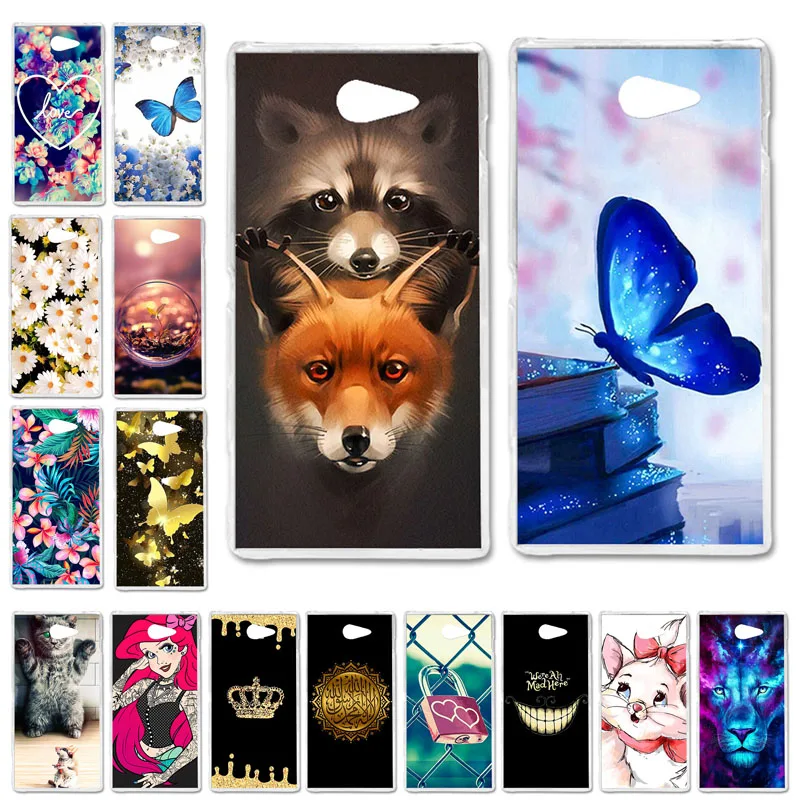

Silicone Case For Sony Xperia M2 Cases TPU DIY Painted Bumper For Sony Xperia M2 S50H D2303 D2305 D2306 D2302 Cover Soft Fundas