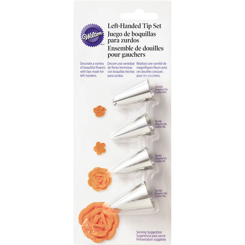 Wilton Industries 418 9615 4 Piece Left Handed Decorators Flower Icing
