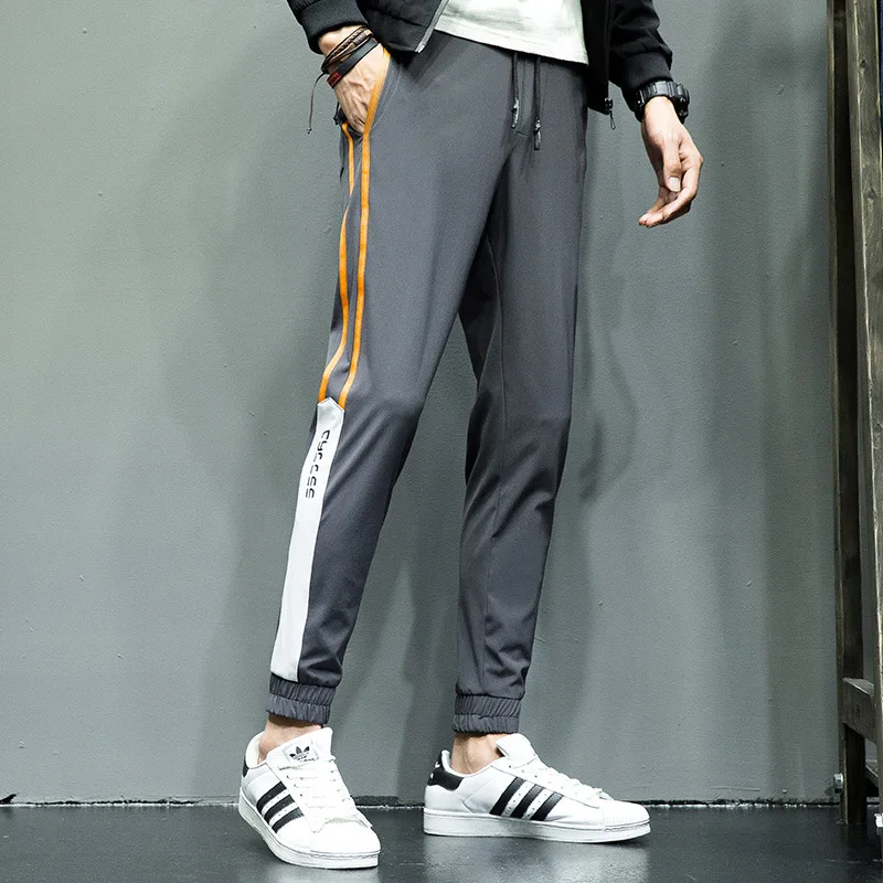 Men's Casual Pants 2019 Men's Autumn Slim Pants Sports Pants Jogging Cotton Striped Pants Sportswear Bodybuilding Goggles