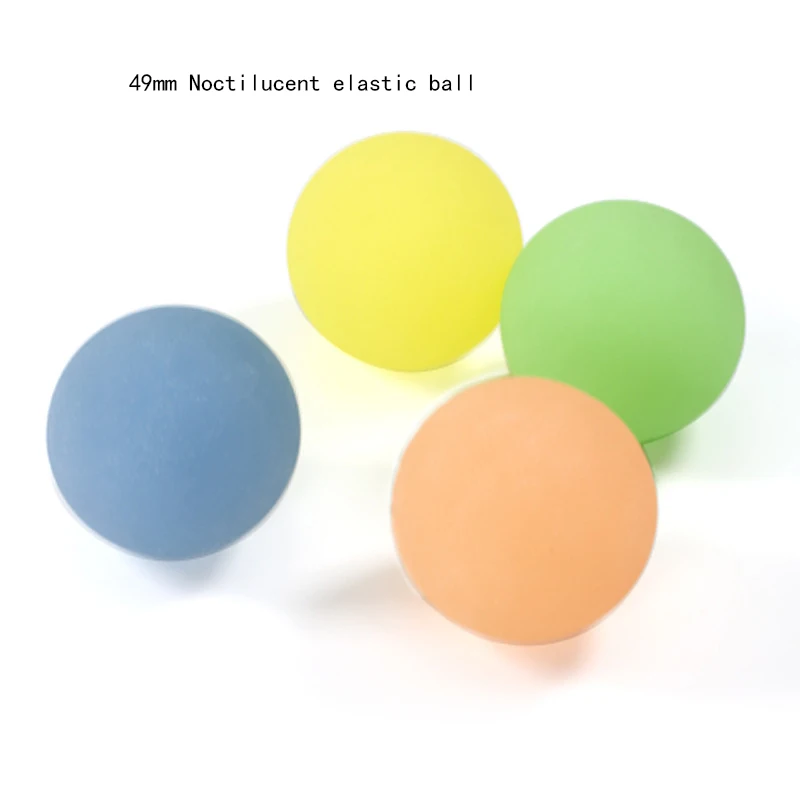 

2pcs frosted surface Luminous Toy Ball Colored Bouncing Ball Rubber Kids Sport Games Elastic Jumping Balls Outdoor toy 49mm