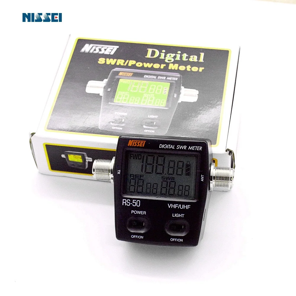 

NISSEl RS-50 Digital SWR Standing-Wave & Power Meter 125-525Mhz 120W for Two Way Radio mini Protable ham Radio Tester