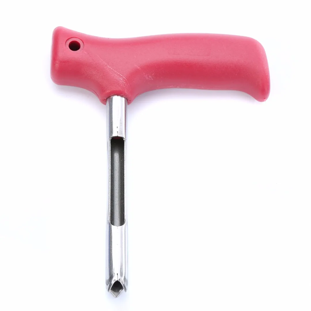 Mayitr Durable Stainless Steel Coconut Opener Opening Driller Red Handle Kitchen Cooking Tools Friut Cut Hole Tools
