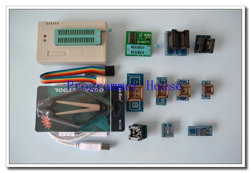 100% original XGECU V9.00 TL866II Plus TL866A nand flash 24 93 25 USB Universal bios eepro AVR programmer+9adapters+PL clip | Компьютеры и