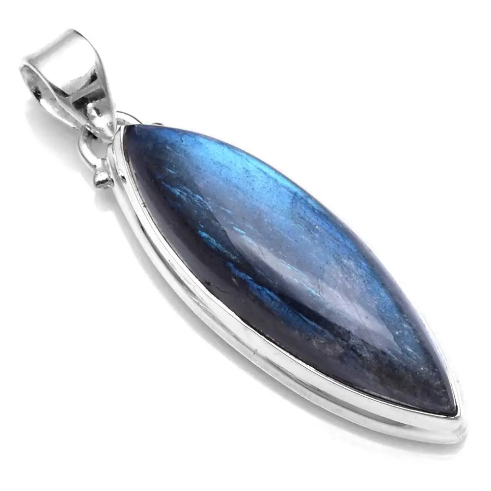 

Genuine Labradorite Pendant 925 Sterling Silver, 44.3 mm, 2SP0370