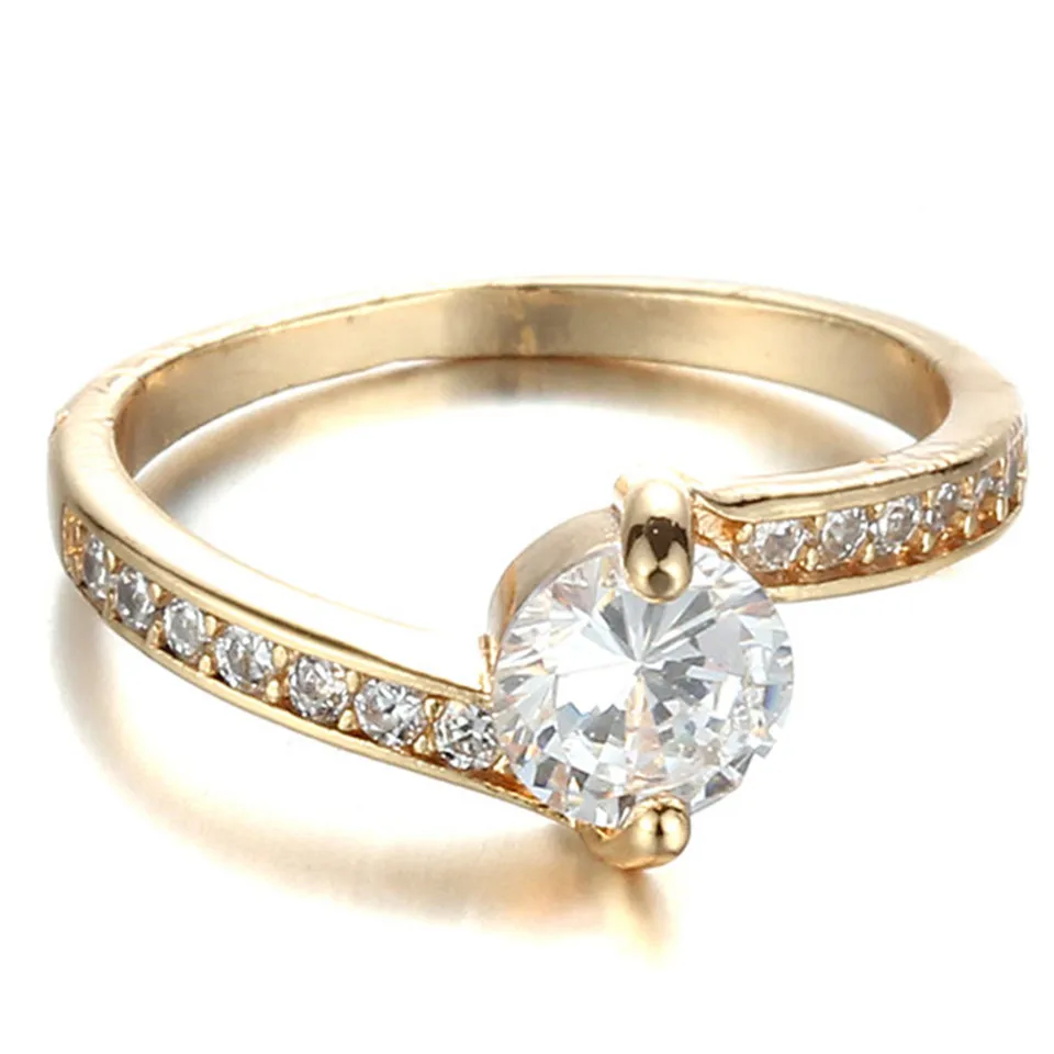 1 unids 2015 venta al por mayor nueva boda de anillos de cobre Wtih piedra de la CZ de plata chapado en oro dorado anillos de plata para mujeres|ring black