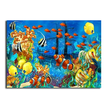 

5D DIY Diamond embroidery fish Full Round Diamond mosaic sailboat Full Square Diamond painting Cross stitch animal landscape