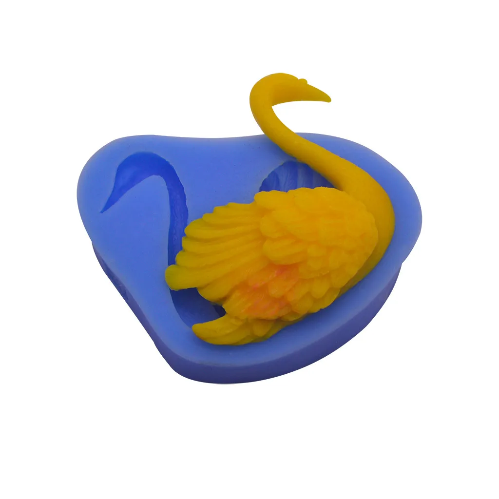 Красивый Лебедь плавающий помадка форма для украшения торта силиконовый набор для выпечки с шоколадом Плесень инструмент для дома DIY Прекрасный Лебедь Suger формы