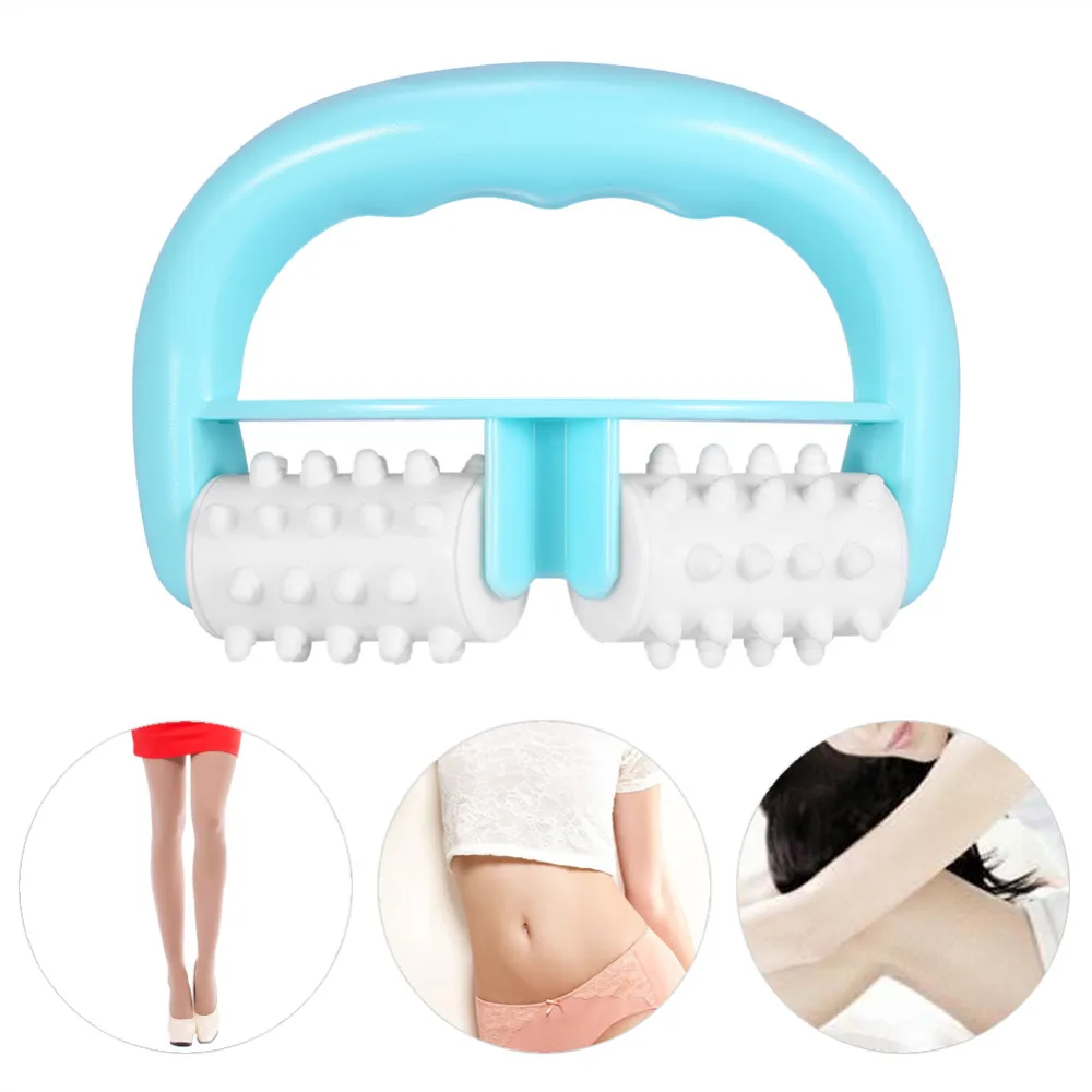 Handle Cell Roller Massager Mini Wheel Ball Slimming Body Leg Foot Hand Neck Fat Cellulite