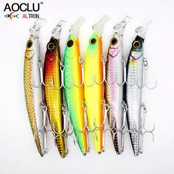 

AOCLU lures wobblers 6 pcs/lot Jerkbait 150cm 27g Hard Bait Minnow Crank fishing lure VMC hooks 6 colors tackle free shipping