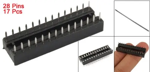 SODIAL(R) 17 шт. x 28 Pin DIP ИС адаптер припоя тип разъем аксессуары электрические адаптеры поддержка дропшиппинг