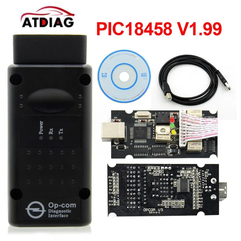 Opcom V1.99 с чипом PIC18F458 OBD op com считыватель кода автомобиля диагностический