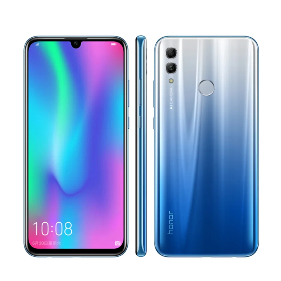 Мобильный телефон Honor 10 lite, 6,21 дюймов, 6G ram, 128 ГБ rom, Kirin 710, четыре ядра, камера 24 МП, 3400 мАч, Android 9, 4G, мобильный телефон - Цвет: 6G 128G Blue