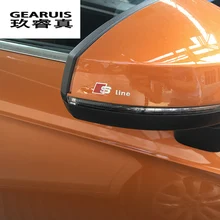 5PC S Line Logo Car Styling rearview mirror Windows Sticker For Audi Sline A4 B8 A3 A6 C5 C6 A3 A5 Q5 Q7 Q3 TT A1 Armrest S-line