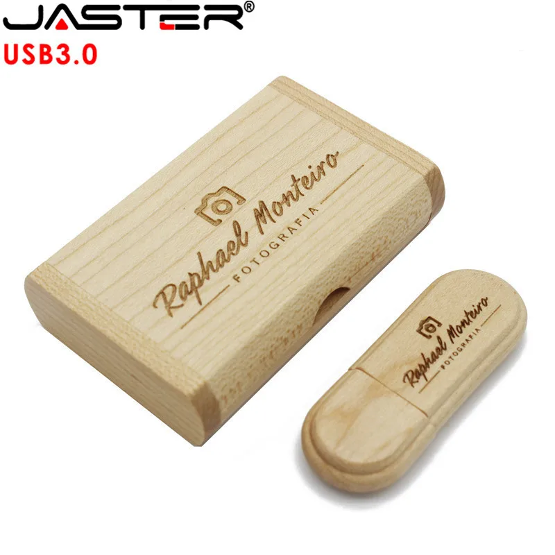 JASTER USB 3,0 креативный Деревянный usb+ коробка Флешка 4 ГБ 8 ГБ 16 ГБ 32 ГБ 64 Гб usb флеш-накопитель карта памяти свадебный подарок