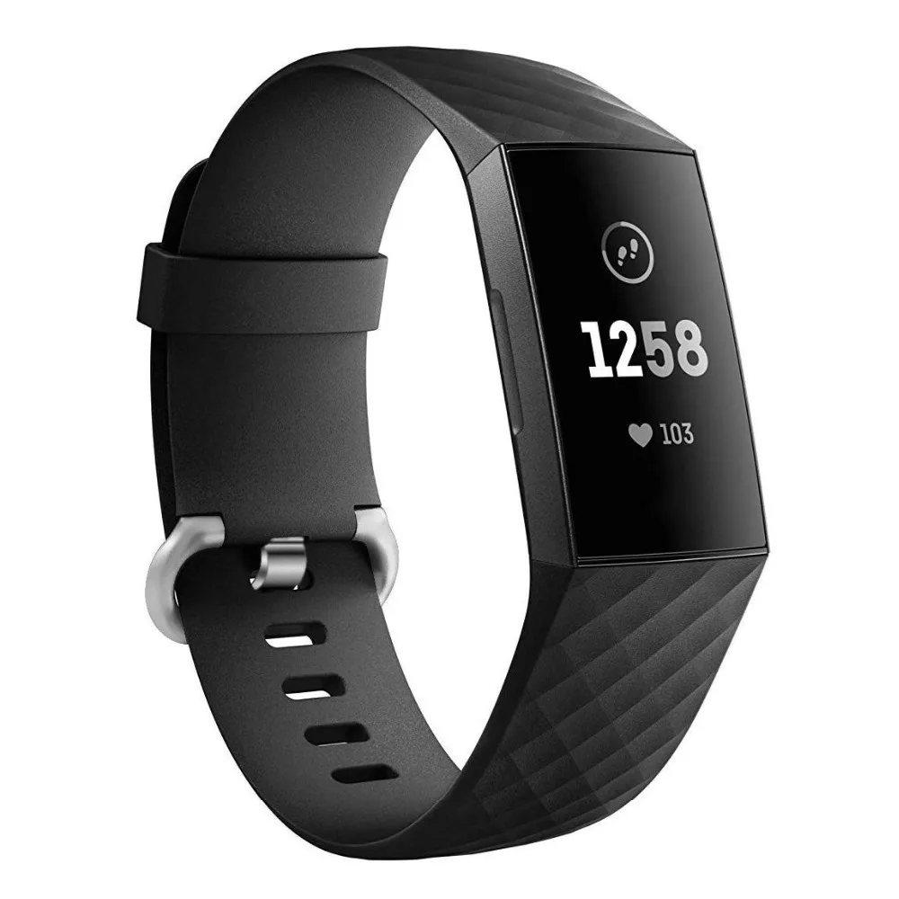 

Silicone Sport Bands for Fitbit Charge 3 / Charge 3 SE Tracker Classic Small Large Bracelet Wristband for Women Men 9.10