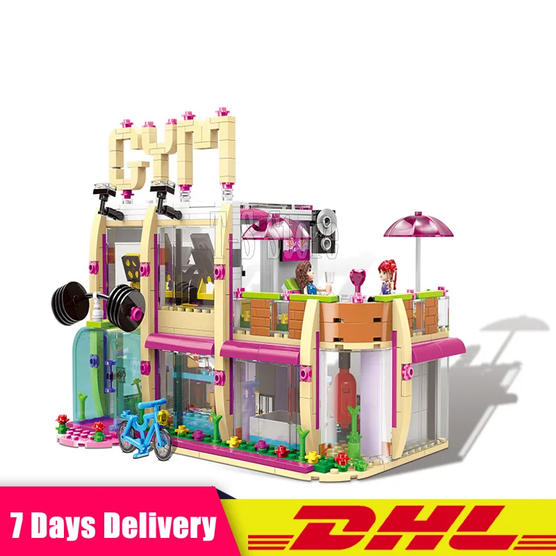 

XINGBAO 12002 905Pcs City Girl Series The Gym Club Set Building Blocks Bricks Model Toys For Children Compatible Legoinglys