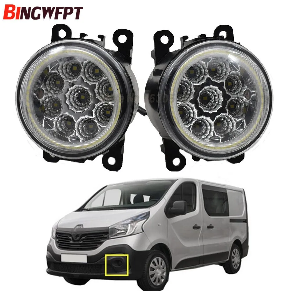 2x сверхъярких светодиодных противотуманных фар + ангельские глазки для Renault Trafic