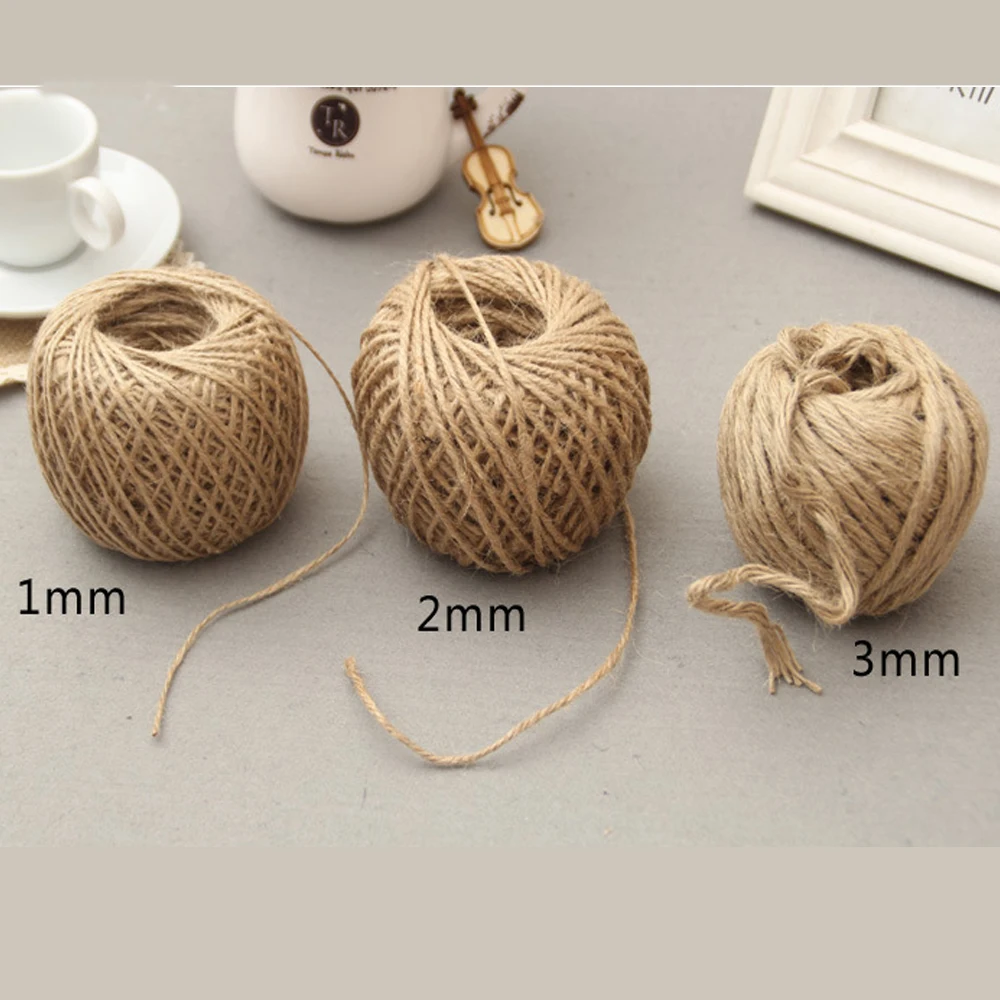 Natural Jute String Twine for Shabby Chick Country Crafts Hanging Decorations 