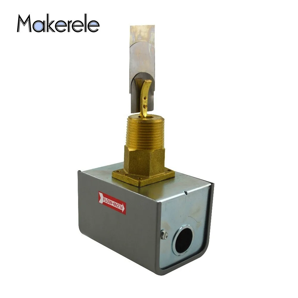 

Makerele Water Flow Switch 220VAC 3A 250F Durable Male Thread SPDT Paddle Flow Sensors Flow Paddle Water Pump Switch MK-FS06