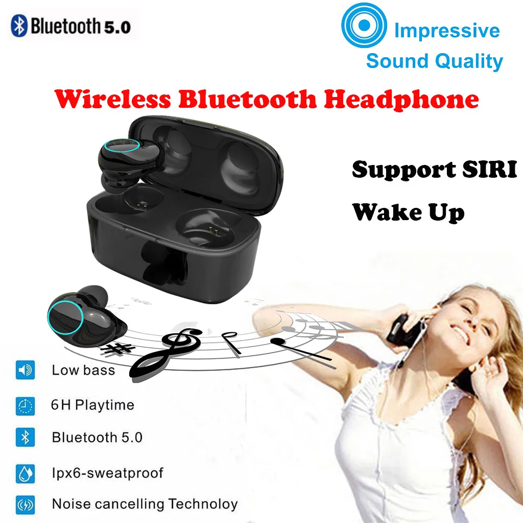 HIPERDEAL Bluetooth наушники 2019 Беспроводные 5 0 hi fi звук водонепроницаемые свободные