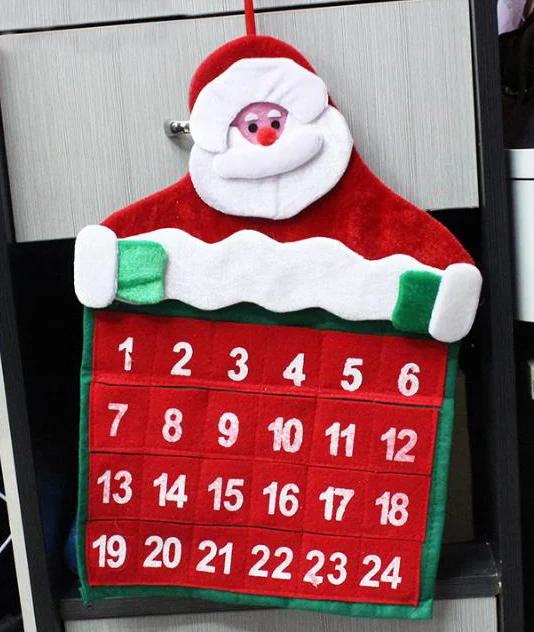 Рождественские украшения advent календарь Санта-Клаус Рождественский календарь рождественские украшения для дома