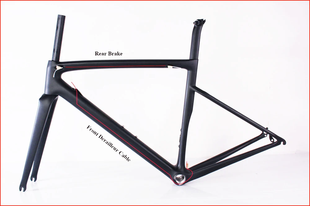 Cheap superlight carbon road frame UD matte glossy disc brake normal brake Di2 Mechanical taiwan race bicycle frames 2