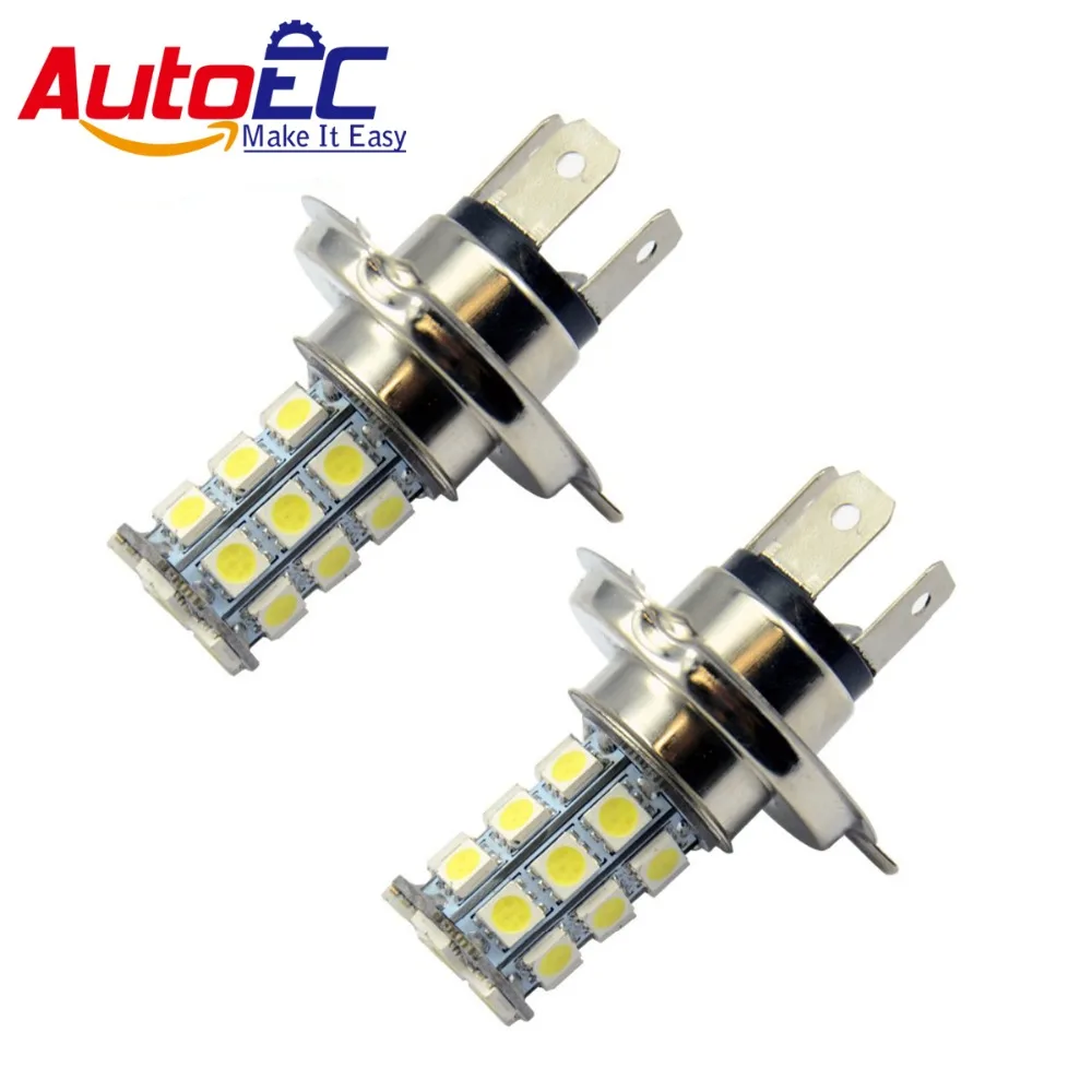 

AutoEC 100X H4 27smd 5050 led lamp 27smd Car DRL Daytime Driving Light Front Fog Head Led Lamp Headlight 12V
