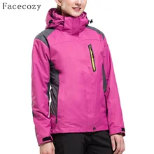 Facecozy Женская Осенняя куртка с капюшоном для походов и кемпинга, Женская ветрозащитная куртка для альпинизма, рыбалки