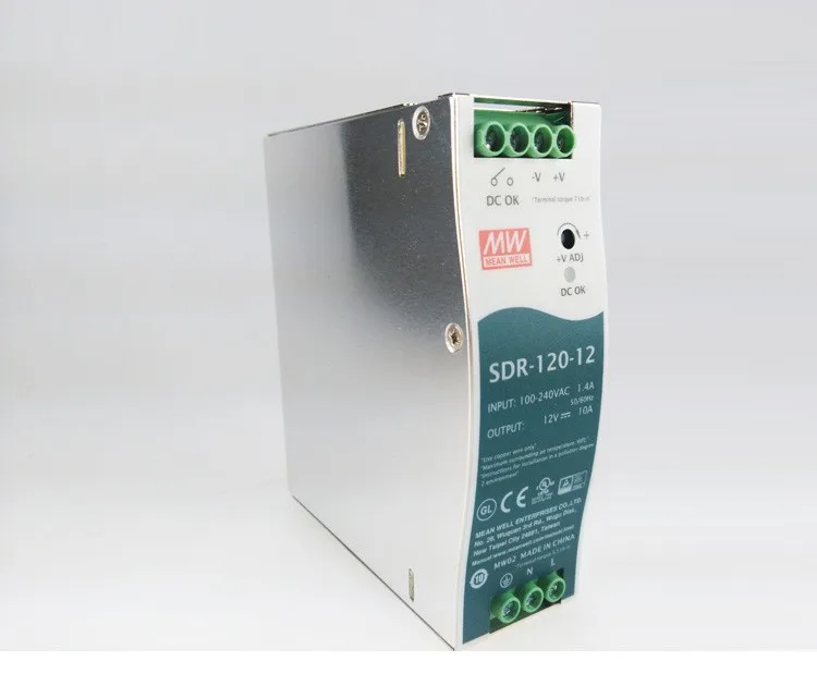 

Original MEAN WELL 120W Single Output Industrial Din Rail Switching Power Supply With PFC Function SDR-120