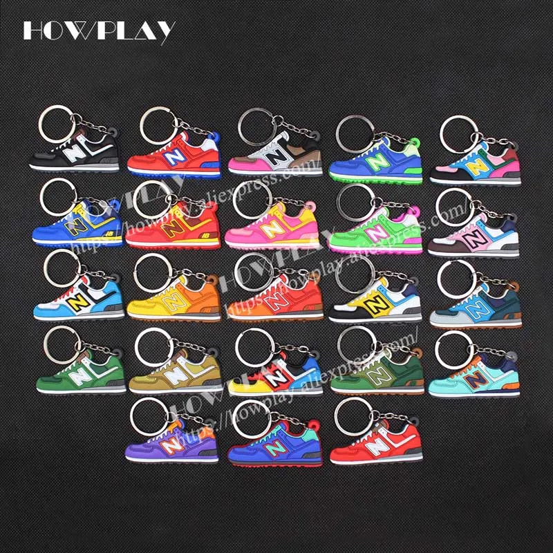 HowPlay 100 pcs NB Keychain sports Shoes Creative 