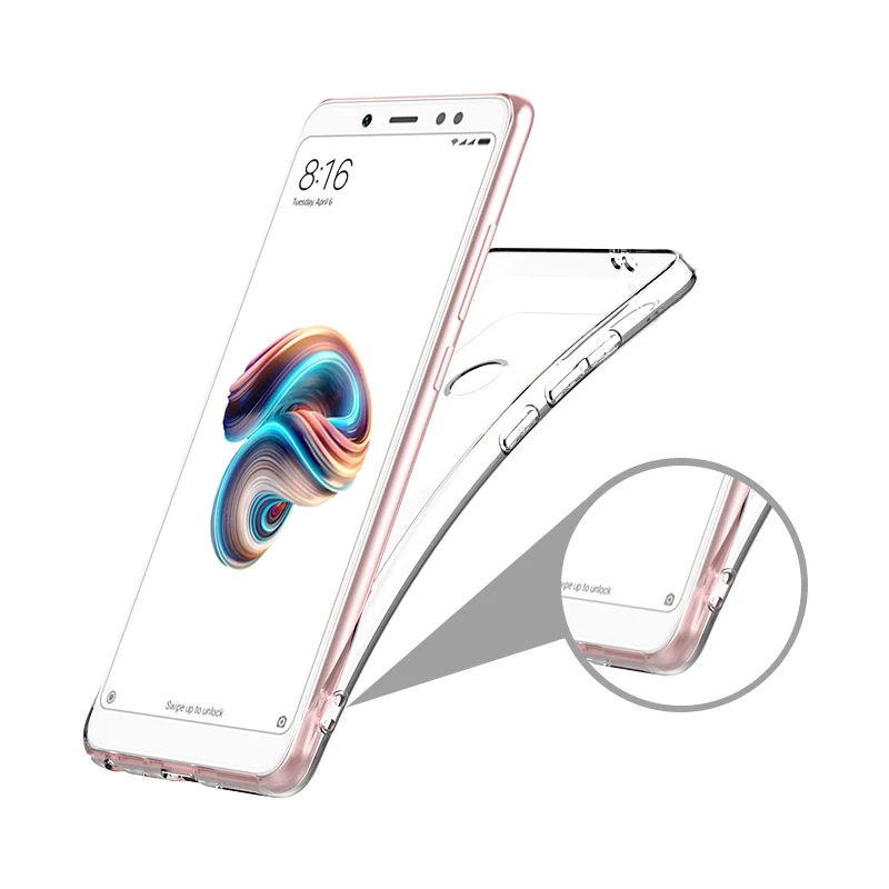 Чехол для xiaomi mi a2 lite силиконовый прозрачный чехол из ТПУ mofi Оригинальная Черная