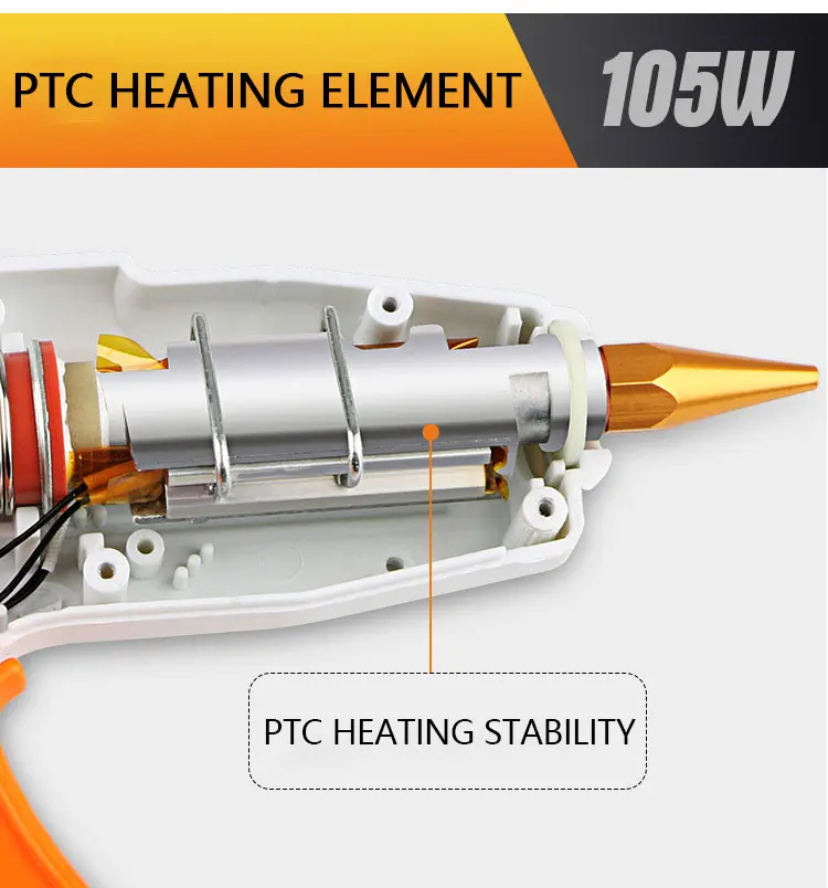 20 Вт-105 Вт DIY термоклей Регулируемый умеренный клей 7 мм Клей-карандаш Промышленные Электрический силиконовый пистолеты термо ремонт тепловые инструменты