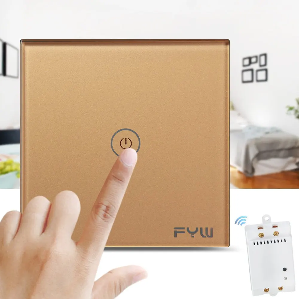 

High Quality FYW Smart 1 Gang Touch Remote Wall Switch Household Gadget Home Safety Switch with Rem ote Control