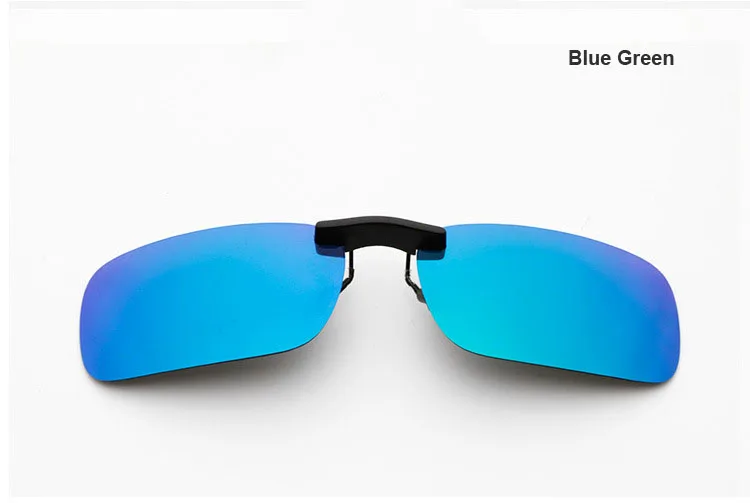 Новинка, поляризованные солнцезащитные очки с клипсой, es на близорукости, стекло es для рыбалки, для вождения для путешествий, ночное видение, легкое откидывающееся солнцезащитное стекло Oculos - Цвет линз: blue green