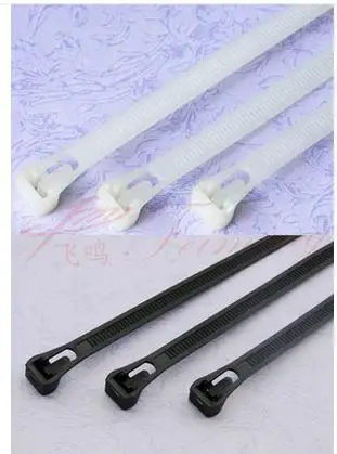 

100PCS 8 * 200 may loose nylon cable ties slipknot tie Releasing number 100 reusable packaging