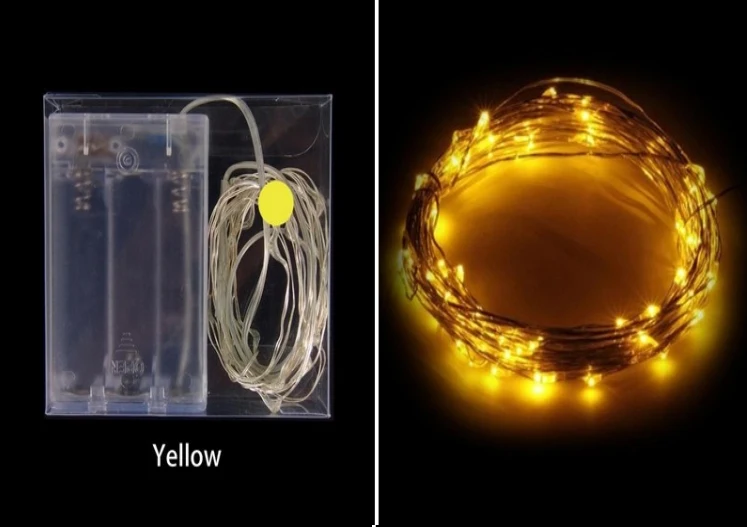 Silver wire LED string light-Yellow