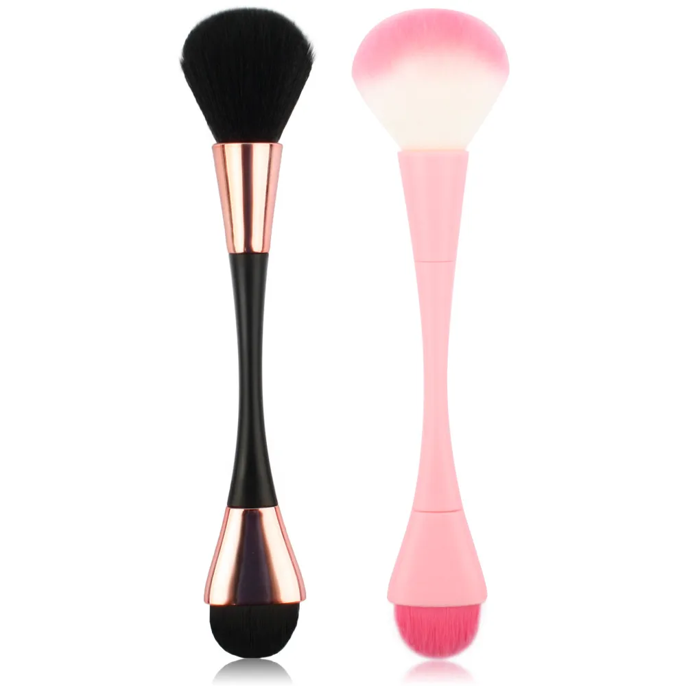 2 head Makeup Brush Retractable metal Eye Eyeshadow Brush Cosmetics