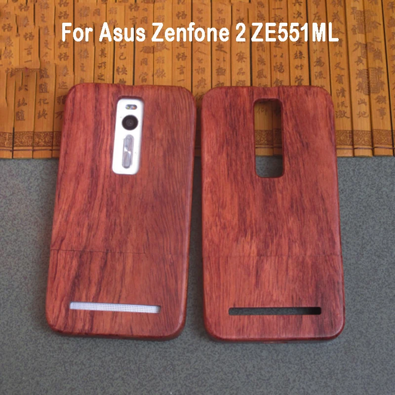 

2017 luxury For Asus Zenfone2 ZE551ML case, qimei Natural bamboo and wood shell back cover case for Asus Zenfone 2 5.5inch