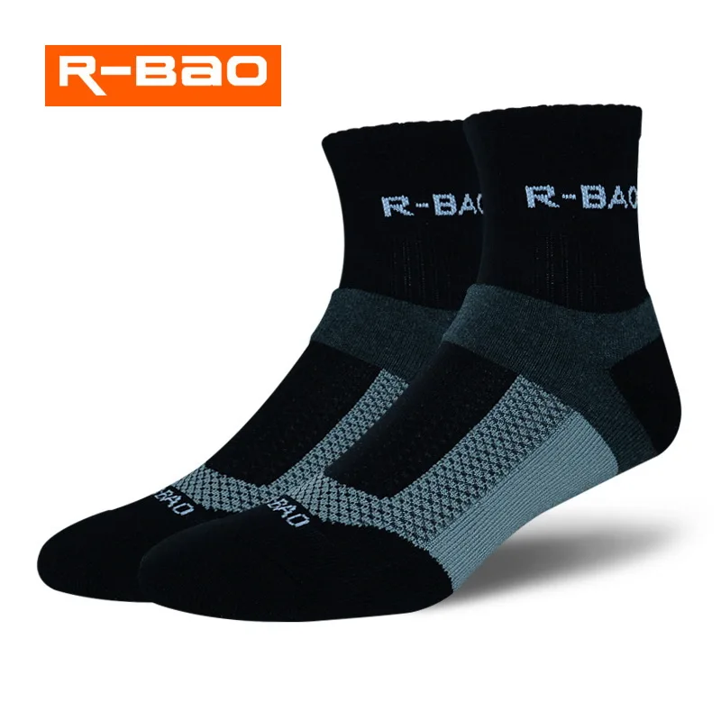 R-bao 1 par algodón hombres profesionales Baloncesto Calcetines antideslizante Calcetines deportivos para Bádminton Correr rcalcetines baloncesto
